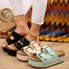 Women Summer Slippers Roman Style Open Toe Sandals Vacation Bohemian Shoes for Womens Thick Soled Platform Flat Slides Zapatos