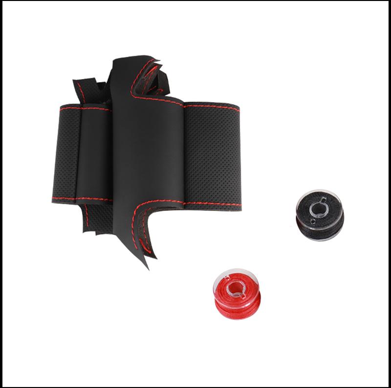 Interior Accessories New Car Hand Sewing Leather Steering Wheel Cover for Suzuki 2007 Swift Sport