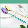 1810 Steel Gold Colorful Stainless Creative Design Kitchen Tableware Sporks Dessert Fork Spoon Noodles Salad Fruit Dinnerware