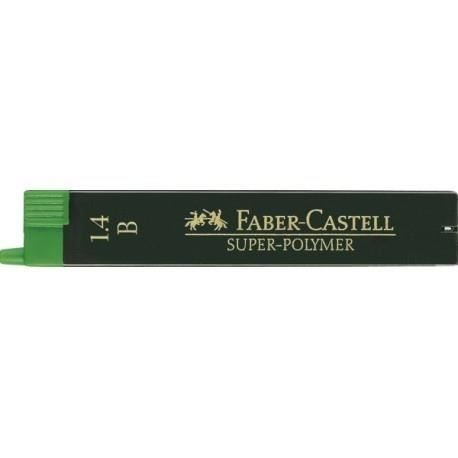Faber Castell - Mina Super-Polymer 1.4 Mm B Box of 6 Pieces - 12 Boxes of 6 Pieces