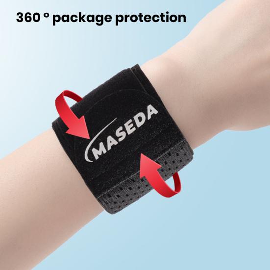 1Pc Wrist Wrap with Fastener Tape Adjustable Sweat-absorbing Weightlifting Powerlifting Hand Wrist Support