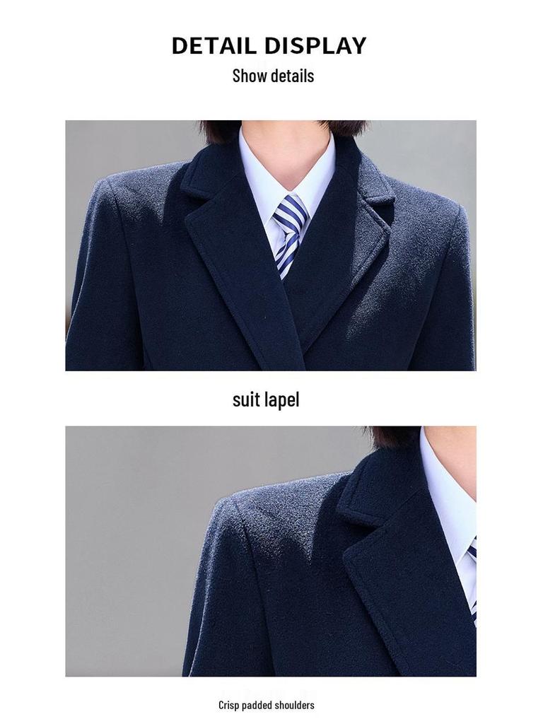 Unisex Woolen Mid-Length Coat - Warm, Versatile for Autumn/Winter 2025