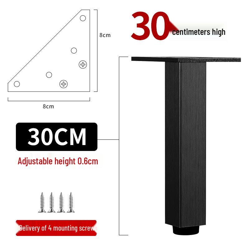 Adjustable Aluminum Alloy Furniture Legs for Cabinets, Sofas, Coffee Tables, TVs, and Beds
