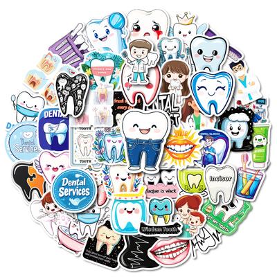 50 Zahnarzt-Serie Mix and Match Graffiti-Sticker Kinder-Cartoon-Graffiti-Sticker