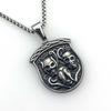 Necklace Gothic Style Skull Tag Men Hip Hop Punk Pendant