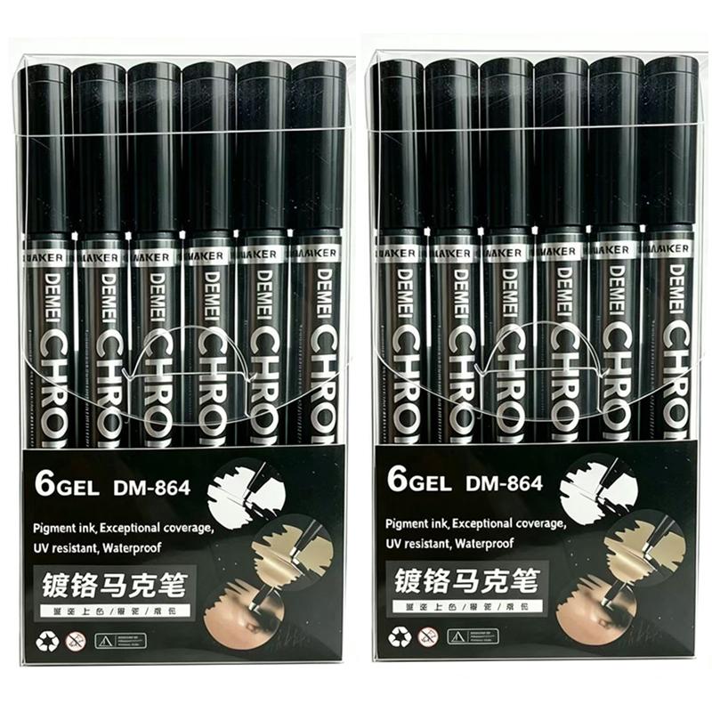 1-20Pcs Mirror Marker Pen DIY Reflective Paint Pens Mirror Markers Chrome Gold SILVER Marker Signature Car Styling Art Craftwork