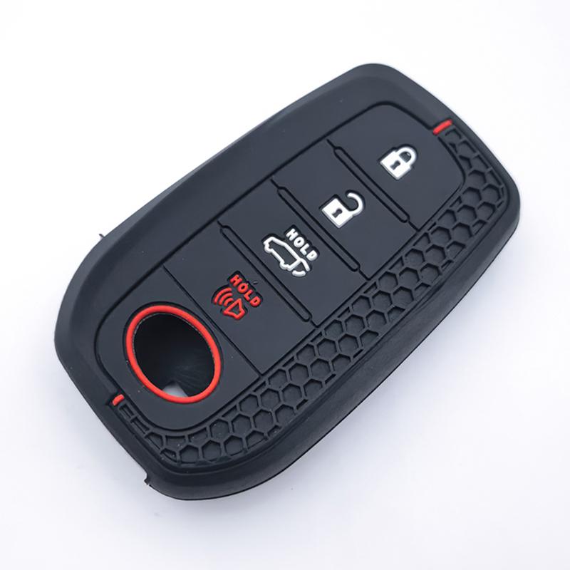 Silicone Auto Remote Car Key Case Cover For Toyota Chr Hilux Fortuner Land Cruiser 200 Camry Corolla Crown Rav4 Highland