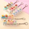 Cute Fidget Clicker Keychain Mini Push Button Stress Relief Toy Kawaii Bag Charm Portable Edc Keyring Gift For Kids Adults