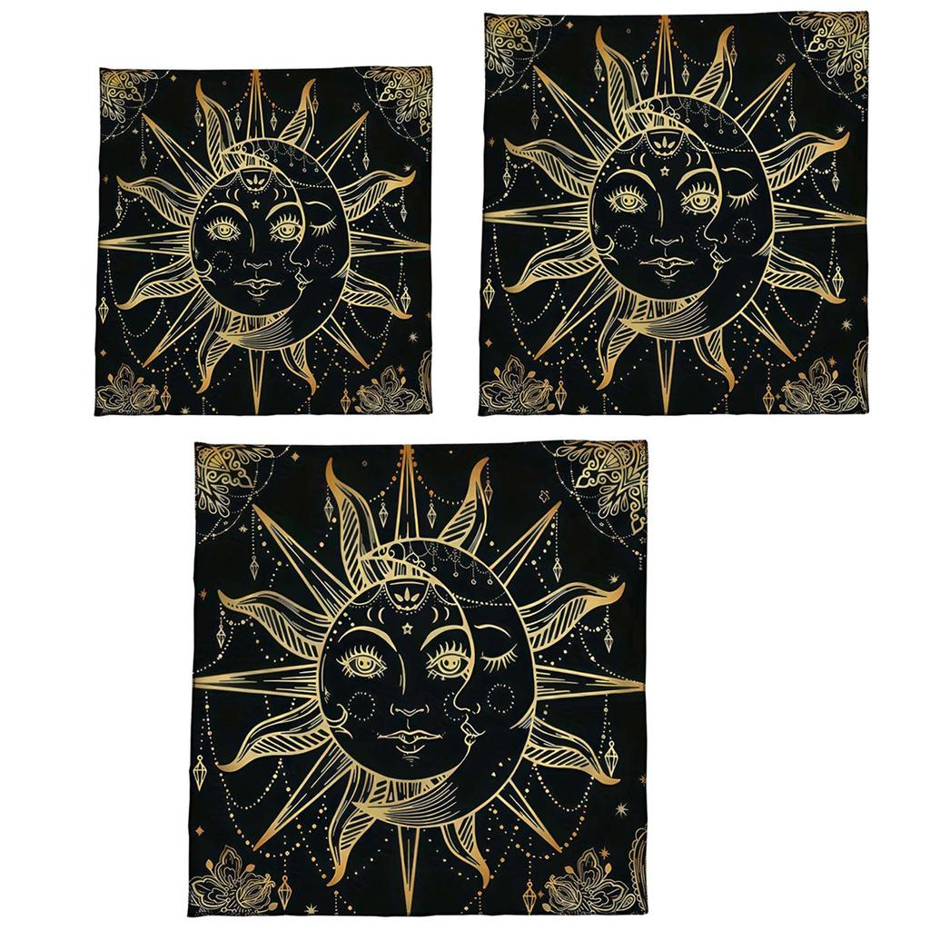 Divinations Tischdecke Monde und Sonne Astrologie Tarots Karten Tischdecke Altäre Tuch Divinations Brettspiel Zubehör