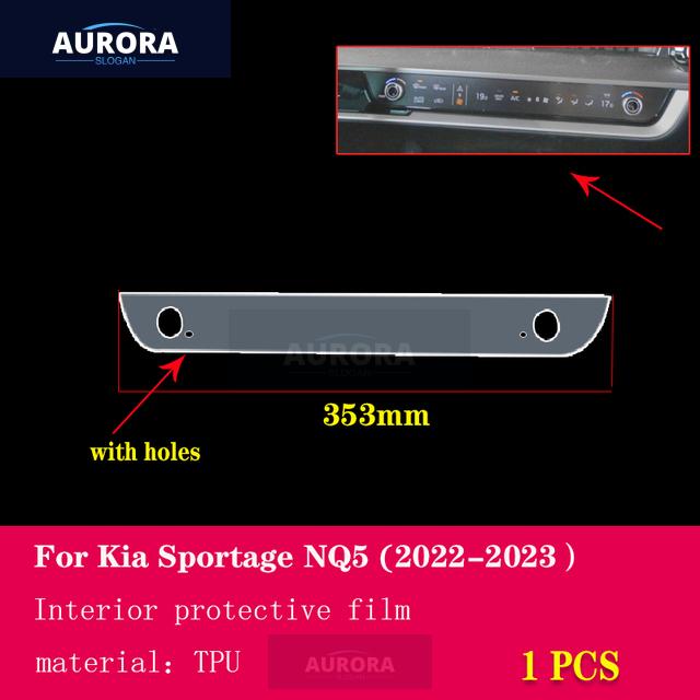 

For Kia Sportage NQ5 - Car Interior Navigation Center Console Gear TPU Protective Film Anti-scratch Accessories Refit Style B 353mm