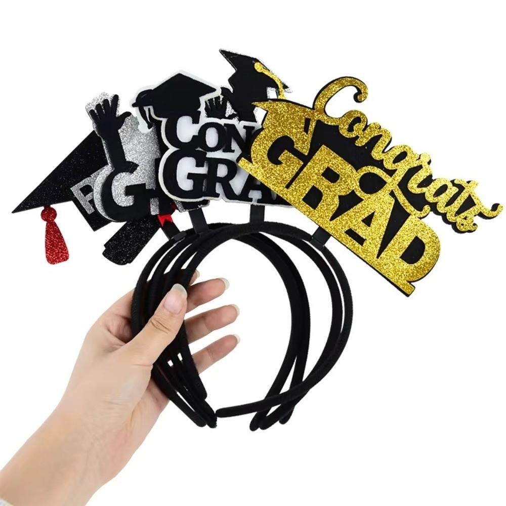 Celebrate Graduation Cap Headband Non-slip Graduation Hat Hairband  Elementary School