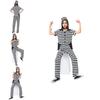 Gestreifte Gefängnisuniform Gefangenenkostüm Für Cosplay Und Partyunterhaltung