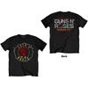 Guns N' Roses Rose Circle Paradise City T-Shirt Black New