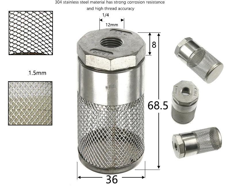 304Stainless Steel Female Thread Filter Agriculture Irrigation Mesh Filter Water Pump Hose Mesh Filter Aquarium Fish Tank Filter