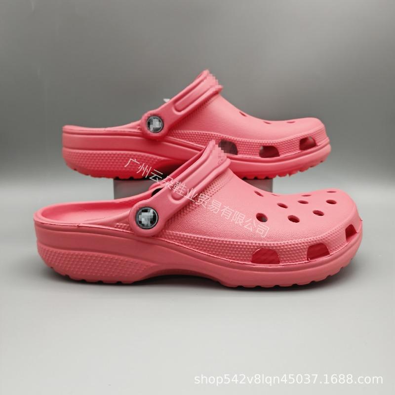 Men's and Women's Beach Shoes Baotou Sandals Outer Wear Couple's Casual Versatile Breathable Hole Shoes Beach Non-slip