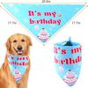 Cute Pink Blue Pet Birthday Woof Balloon Banner Hats Saliva Towels Cake Bow Tie Sets Dog Birthday Party Decorations