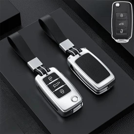 

A++Aluminum Alloy Silicone Car Key Case Cover For VW Golf Tiguan CC Jetta Passat S