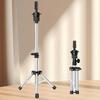 Mini Wig Tripod Foldable Stand Adjustable Mannequin Head Metal Tripod Canvas Block Head Stand Holder Wig Manikin Head Table Display for Cosmetology