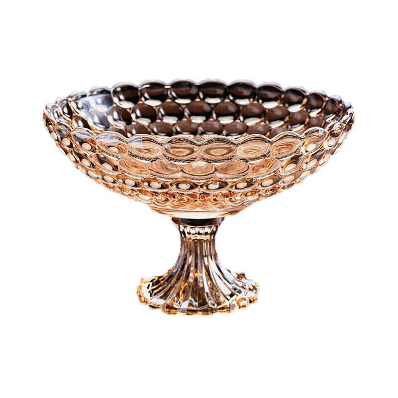 Xiyao European Style Crystal Glass Footed Fruit Bowl