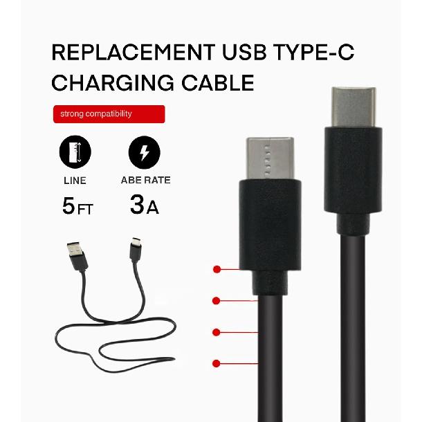 Replacement The USB-C Power Cord Compatible with Charging Cables for Samsung Solar TV Remote Controls, Yootech, Powlaken, Intoval, Seneo,QI-UE and