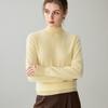 Women's Seamless Cashmere Half-High Neck Pullover - Soft, Warm, Long Sleeve Casual Sweater