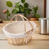 Rustic Handwoven Picnic Basket for Flower Dried Flowers Display Natural Woven Storage Basket Willow Design