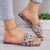 Women's Sandals 2024 Summer Platform Retro Sandals Woman Fashion Leopard Beach Slippers Women Plus Size36-43