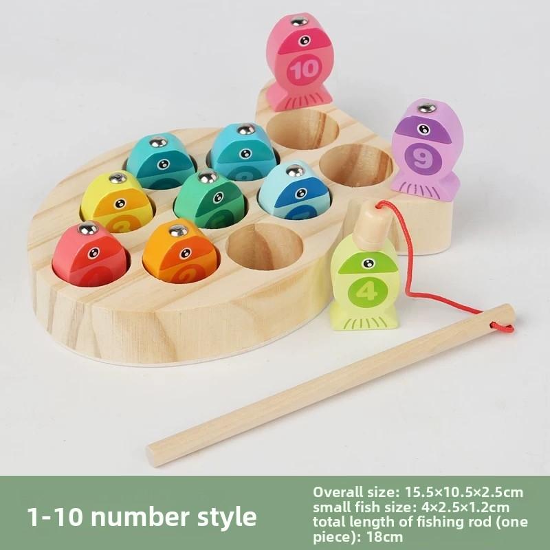 Toys Toys Wooden Fishing Game Toy Gifts Early Education Alphabet Numeric Cognitive Interactive Games for Gifts Kids Children