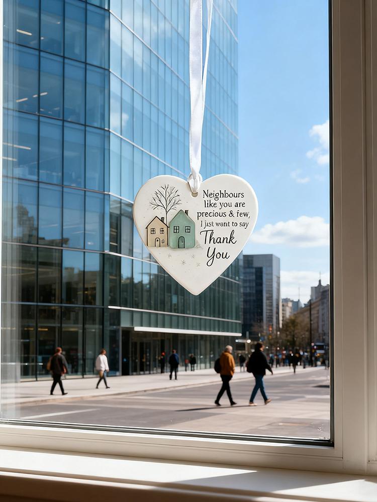 2D Acrylic Thank You Neighbours Ornament  Moving Away Keepsake For Neighbours Ornament For 2025 Christmas Tree Window Door