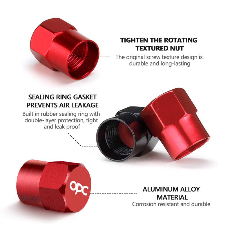 For Opel 4Pcs Car Styling Alloy Wheel Tire Valve Cap Stem Cover Protect Accessories Insignia Corsa Zafira Mokka Grandland MOVANO qgi057