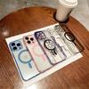 Luxury Transparent Wireless Charging Magnetic Phone Case For iPhone 11 12 13 14 15 Pro Max Plus Magsafe Clear Bumper Cover