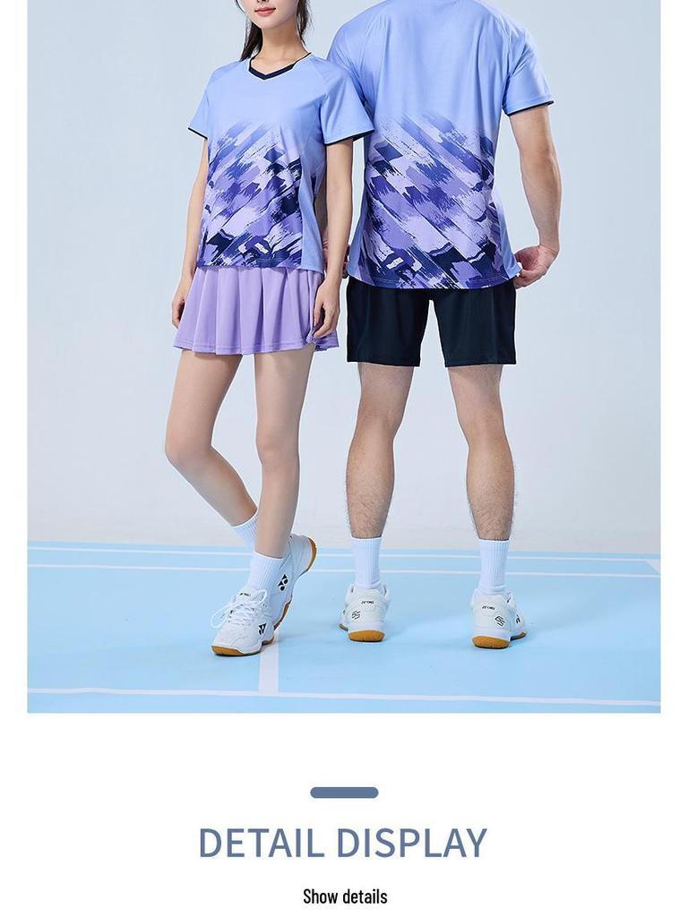 Quick-Dry Breathable Badminton & Volleyball Unisex Training Uniform Set with Printed Numbers