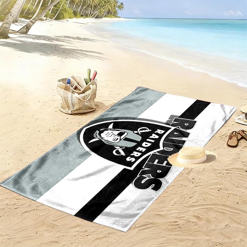 Las Vegas Raiders2 Print Beach Towel, Large Soft Quick Dry Towel for Beach Camping Swimming