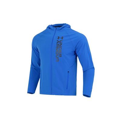 Sports Alphabet Hooded Long Sleeve Pullover Jacket Men Tops Blue 1361502-486