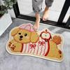Cute Polka Dot Dog Puppy Doormat Multiple Sizes Non-slip Bathroom Carpet Water-absorbing Antifouling Bedroom Door Rug Home Decor
