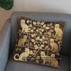 2D Tropical Cats Pattern Decorative Pillow Cover Pattern Cushion Cover Suitable For Sofa Bedroom Car Pillow Cover