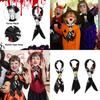 Halloween Skull Artwork Extra Neck Tie Dress-up Prop For Kids' Makeup Costume