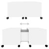 Vidaxl Coffee Table, White, 75X75X38 Cm, Wood-Based Material