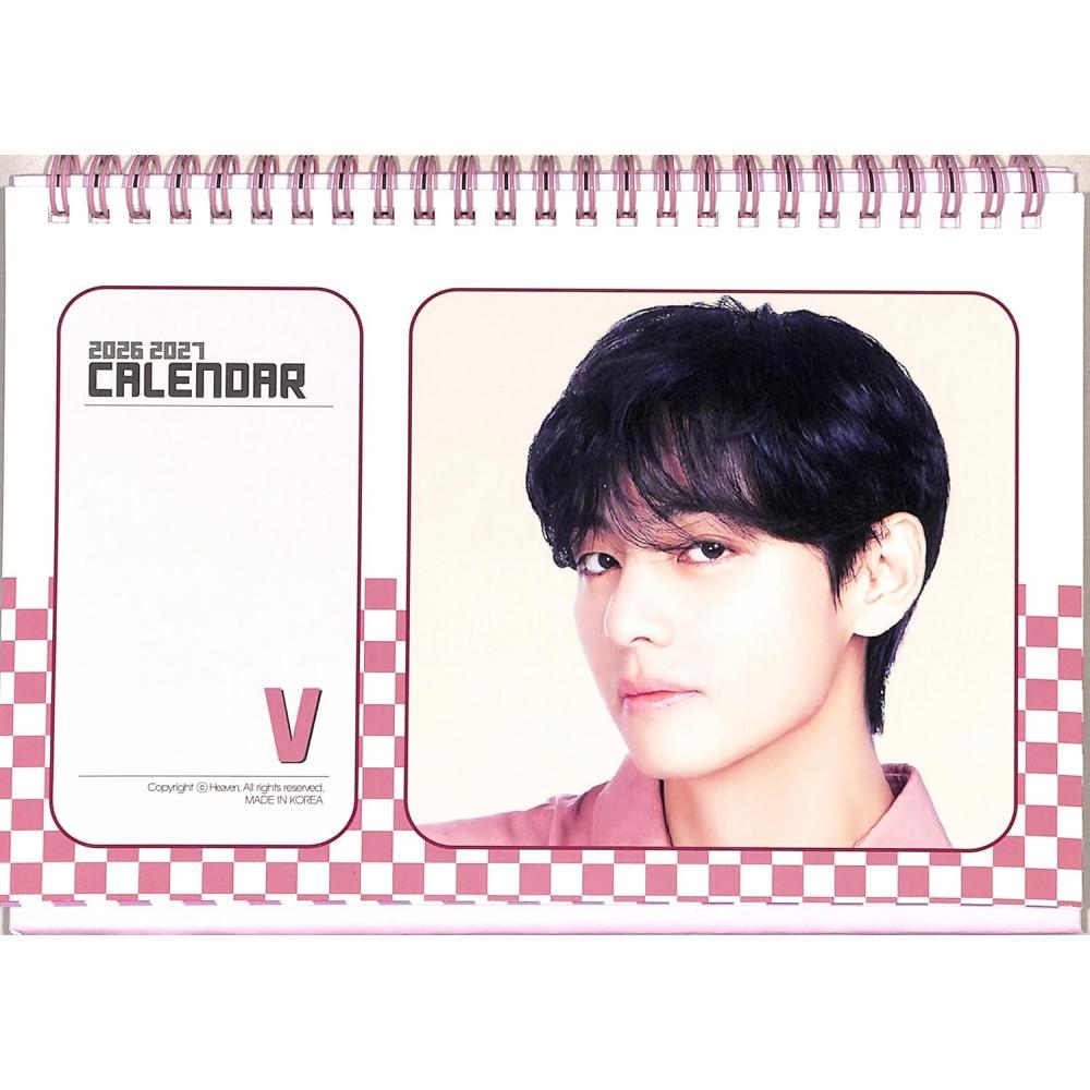 Без бренда Настольный календарь на 2026 2027 + 1 Набор наклеек Bts V Тэхён