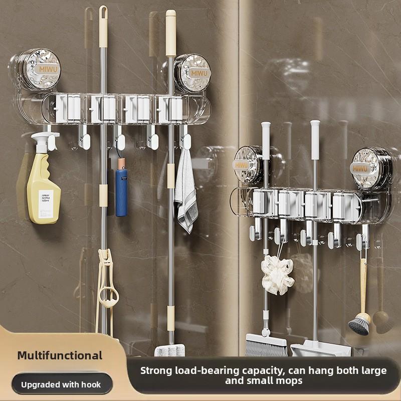 Mop Clamp, Suction Cup Mop Clamp, Non-drilling Mop Clamp, Mop Clamp, Suction Cup Hook, Bathroom Sticky Hook Storage Wonder