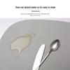 High-End Double-Sided Waterproof PU Leather Placemat - Oil-Proof, Heat-Insulated, Light Luxury Water Drop Design.
