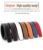 Men's Casual Perforated Leather Belt with Rotating Pin Buckle