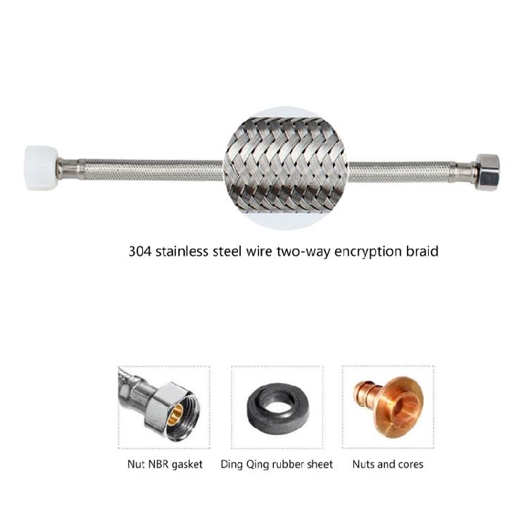 7/8inch To 1/2inch Flexible Toilet Hose Connector Braided Toilet Water Supply Line Stainless Steel Braided Hose