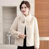 Autumn and Winter Casual Stand-up Neck Slim Short Faux Fur Coat