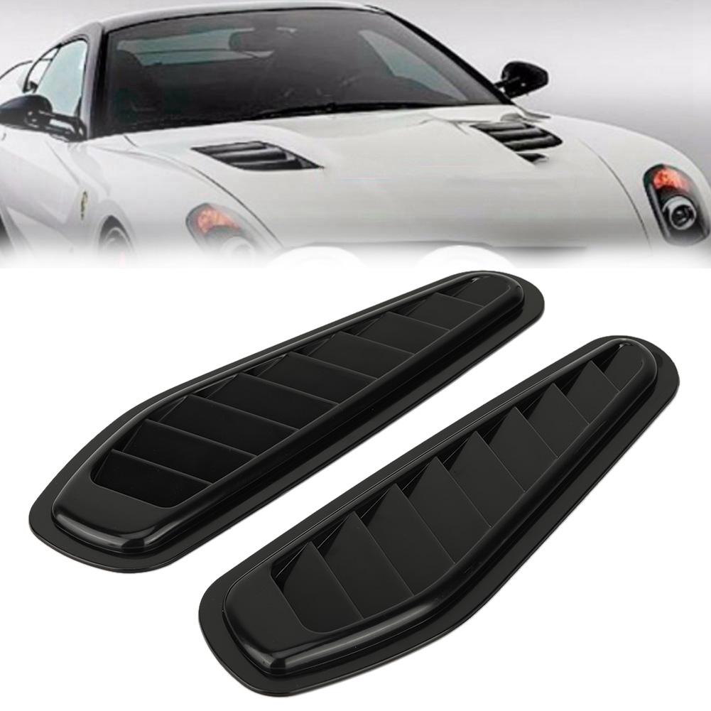 2pcs Car Air Flow Intake Decorative Scoop Bonnet Vent Hood Cover Universal