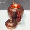 Handcrafted Small-Sized Vintage Pure Copper Coffee Pot,200 Ml Boiling Tea Kettle And Brewing Coffee,Hammer Texture Pot Tableware