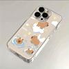 White Duck High-Transparency Soft Silicone Phone Case for Apple 16/15/14/13/X with Precision Hole Alignment