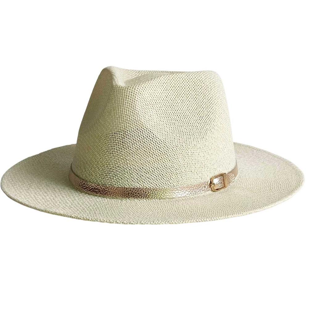 2026 New Hat Straw Hat British Top Hat Men's and Women's Sun Shading Beach Hat Sun Protection hat