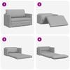Sofa Bed Cloud Grey 124 X 71 X 78 Cm Fabric