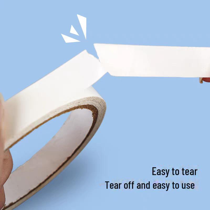 High Viscosity Double-Sided Office Tape, Strong and Mark-Free, Cotton Paper, Full Rice, Transparent